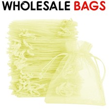 25 & 50 Organza Bags Wedding Party Favour Gift Candy Jewellery Pouch Large Small