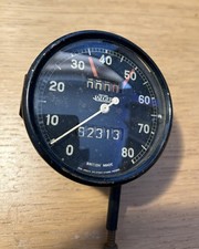 Vintage Jaeger car speedometer 0-80 mph