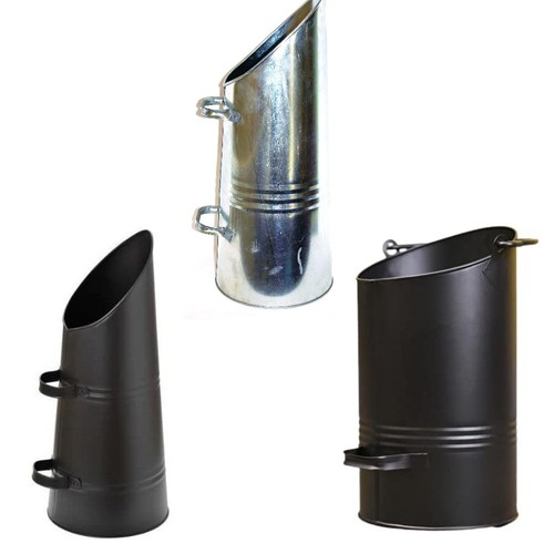 Coal hod black galvanised - hod,