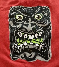 SANTA CRUZ SKATEBOARDS - ROB ROSKOPP FACE TEE - L - S/S  RED T-SHIRT OLD SCHOOL
