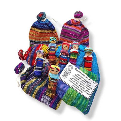 Large guatemalan worry dolls - large,