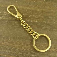 Solid Brass Key Chain Keyring