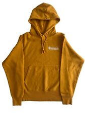 Champion Mens Vintage Hoodie Mustard Yellow Size Small