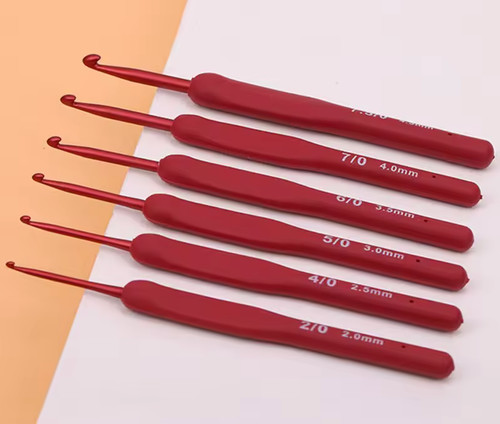 9pc silicone handle crochet - silicone,