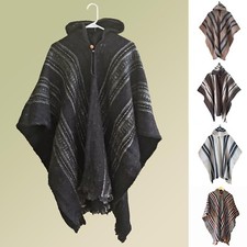 LLAMA WOOL MENS CAPE HOODED