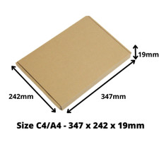 PIP LARGE LETTER PEEL & SEAL CARDBOARD POSTAL BOXES - A4/C4 347 x 242 x 19mm