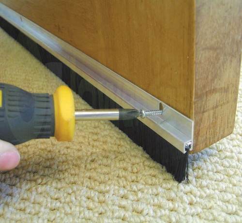 Silver door draught excluder - silver,