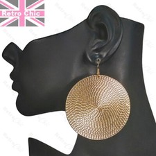 BIG EARRINGS 6cm round disc
