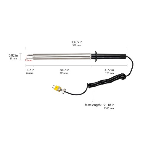 Type thermocouple probe - k,