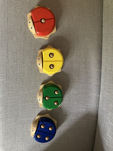 Ladybird toy figures - , wooden