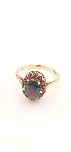 Vintage 9ct gold garnet - vintage,