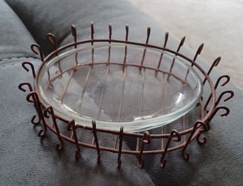 Vintage style wire soap dish - dish,