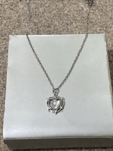 Silver tone heart - tone, necklace