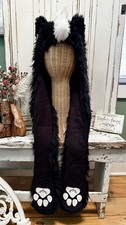 Spirithoods black white skunk - black,