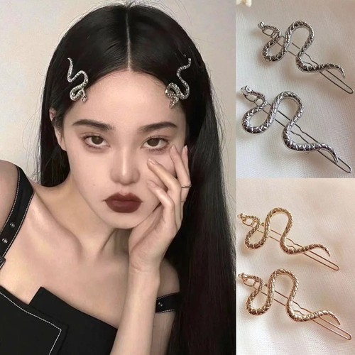 2pcs gold silver snake hairpin - 2pcs,