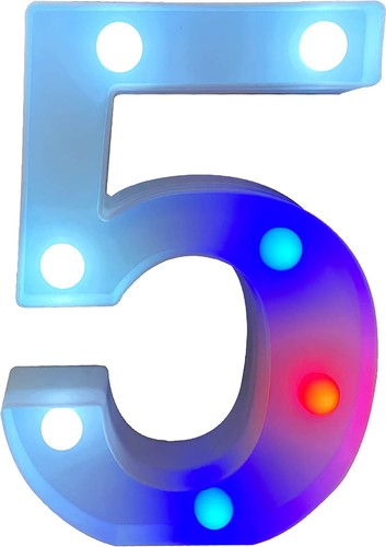 Rgb led light number - up,