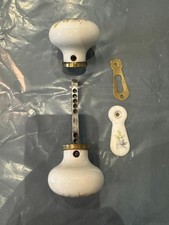 Vintage retro Ceramic Style Full Size Door Knobs Handles Pair