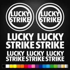 7x LUCKY STRIKE Vinyl Stickers