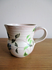 Studio Pottery Jug Beige Blue