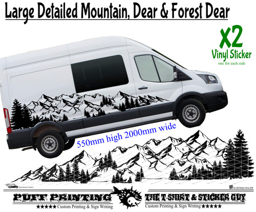 Mountains truck vinyl stickers - truck,