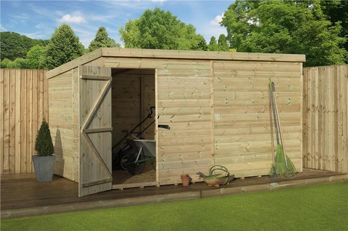 Empire 1000 pent - garden, shed