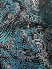 Japanese Brocade Fabric Waves