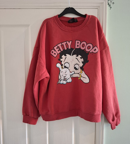 Betty boop womens red crew - boop,