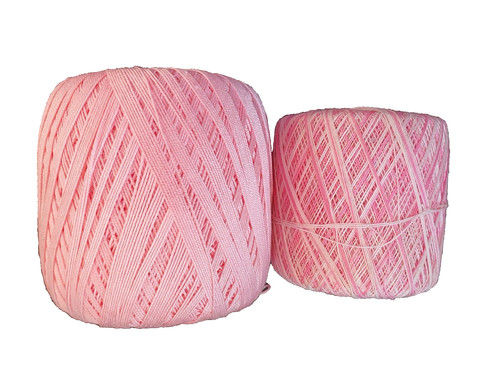 Balls pink cotton yarn - cotton,