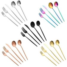 20pcs Stainless Steel Cutlery Set Fork Spoons Family Dining Polished Tableware