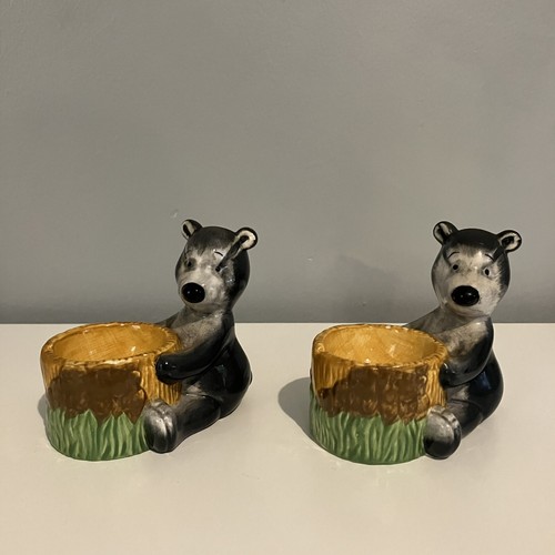Bear figurine ceramic honey - figurine,