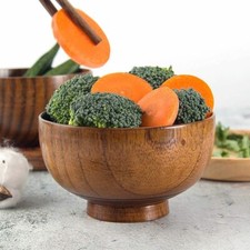 Wooden Bamboo Salad Fruit Tableware Natural Wood Bowl Japanese Style Rice Bowls