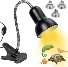 Tortoise Heat Lamp 360°Rotatable Reptile Basking Lamp with Clamp Stand 2 * 50W &