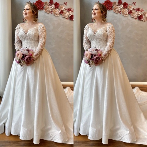 Elegant wedding dresses long - dresses,