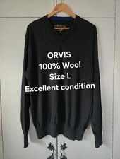 Orvis Mens V Neck Jumper 100%