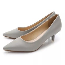 Ladies Pumps Pointed Toe Fashion Dress Shoes Womens Work Slip On Comfort Heels