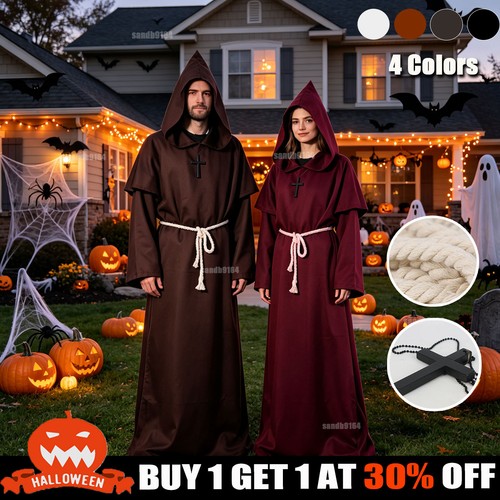 Adult long hooded robe - long, cloak