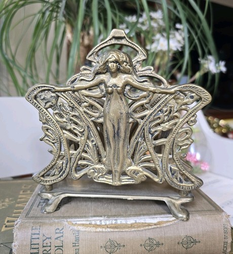 Vintage brass art nouveau - brass,