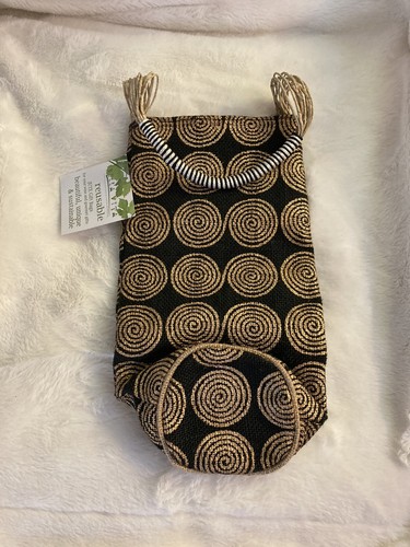 Natural jute wine bottle gift - natural,