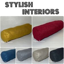 Hi-Quality Handmade Herringbone Tweed Bolster Pillow Cushions With Bead Filling