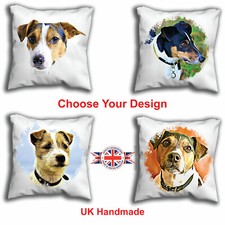Jack Russell Cushion Design, Dog Art Cushion, Jack Russell Pillow, 