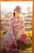 New Original  Sirdar Crofter Chunky Ladies  Jumper Knitting Pattern 9208