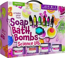 Soap & Bath Bomb Making Kit for Kids, New but glitter is missing, wooden spoon b