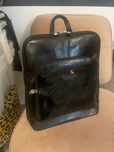 Ashwood leather black rucksack - ashwood,
