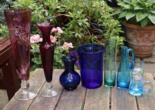 Job lot vintage art glass - 7x,