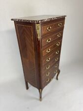French Marble Top Tallboy Chest Of Drawers Louis XV Style