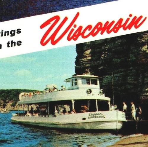 Ferry boat post card - boat, wisconsin