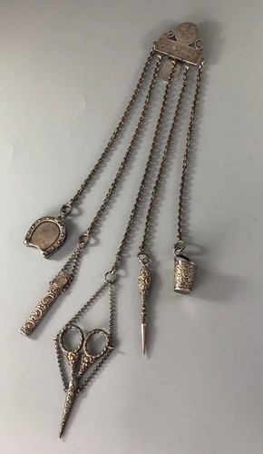 Victorian silver chatelaine - victorian,