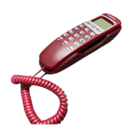 Wall mounted corded telephone - mounted,