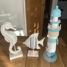Beach Decor Seahorse White