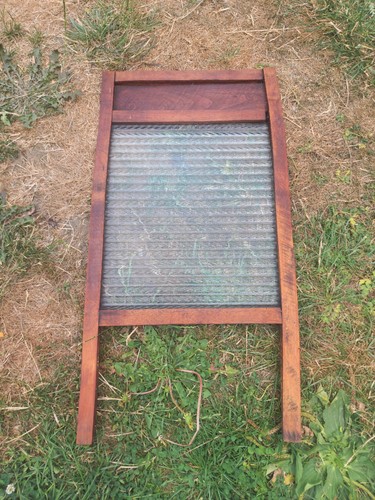 Vintage old glass - , wooden